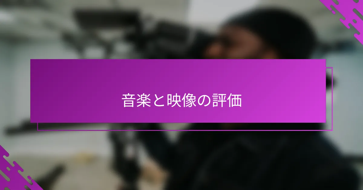 音楽と映像の評価